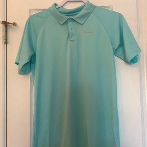 Youth teal Columbia PFG collared shirt